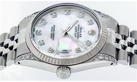 rolex datejust mother of pearl replica|rolex datejust 36 with diamonds.